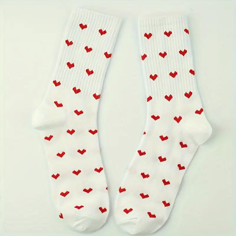 Women's Casual Heart Shape Polyester Crew Socks A Pair display picture 2