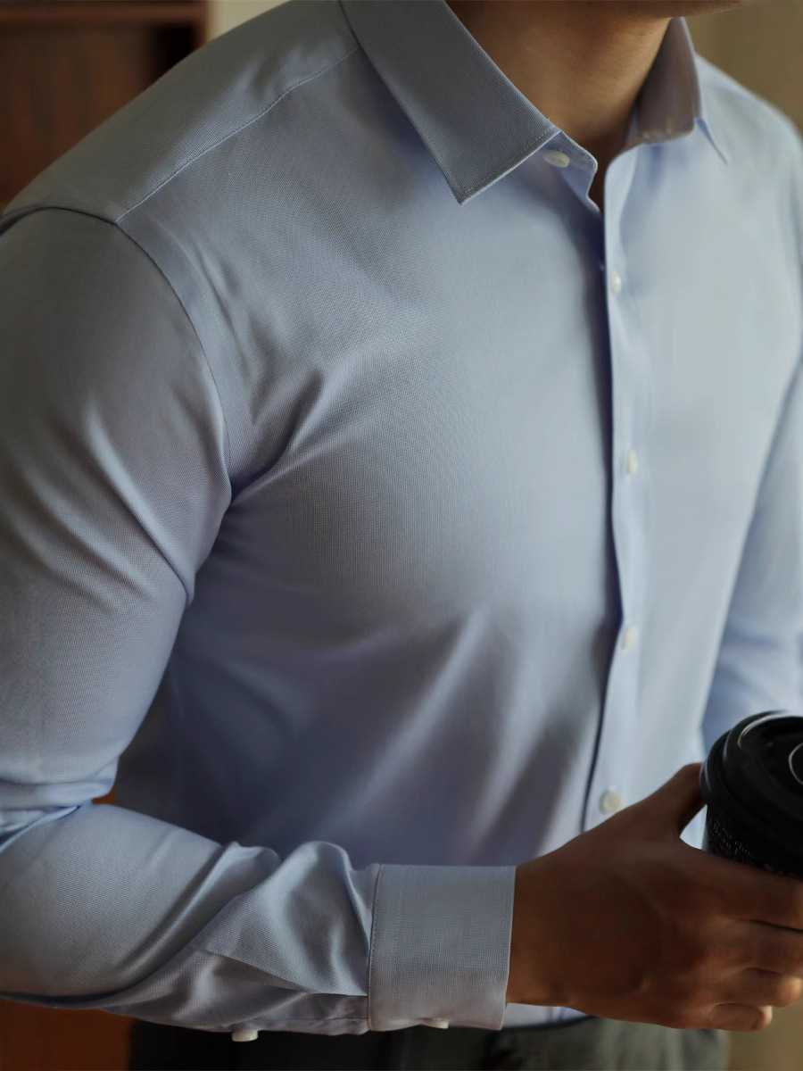 【高級品】ビジネススタイル 無地シャツ メンズ 長袖 通勤 紳士 カジュアルシャツ フォーマル 高級インチシャツ