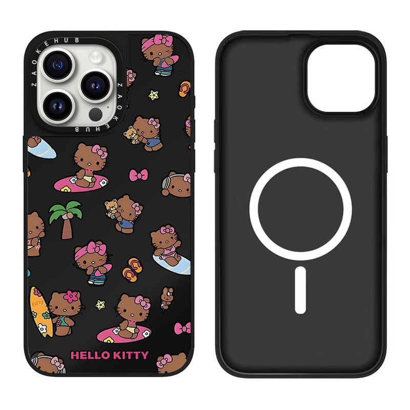 CASE ハワイアンサーフィン KTキャット ハローキティ キティ猫 iPhone16ProMax Apple 15 携帯電話ケース 14|undefined