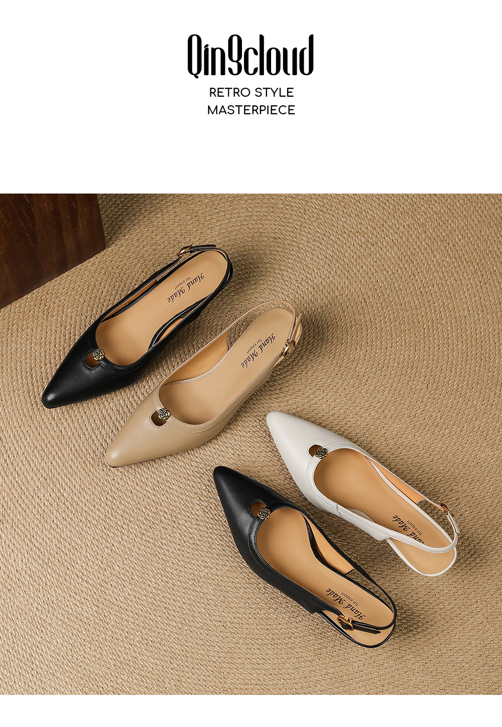 Sandal nữ mũi hở quai ngang gót thấp phong cách Hàn Quốc — đen chi tiết 13