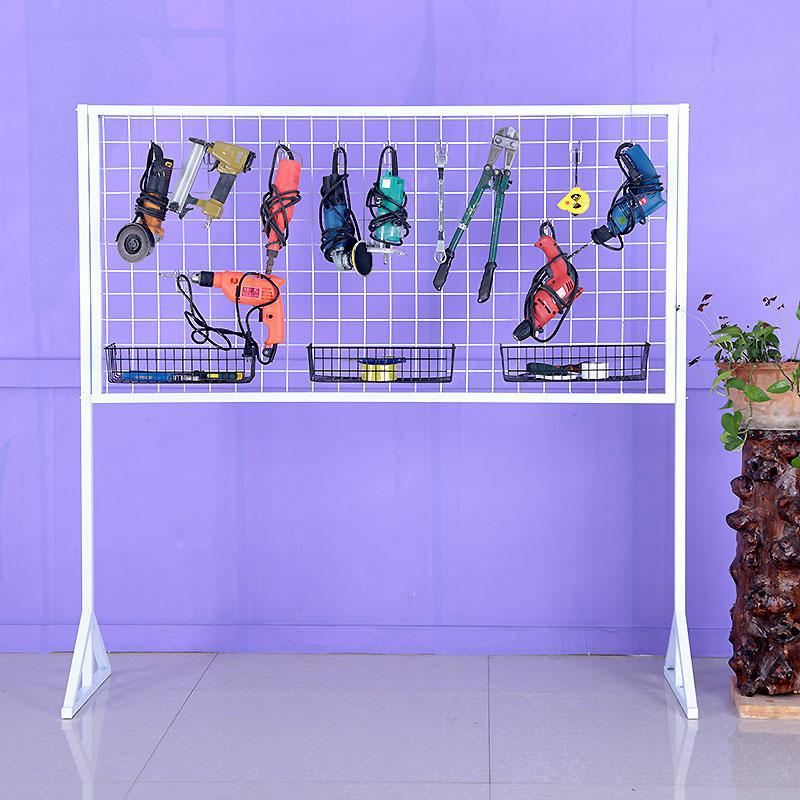 立式龙门网架超市货架落地移动双面铁丝网格架幼儿园作品展示架