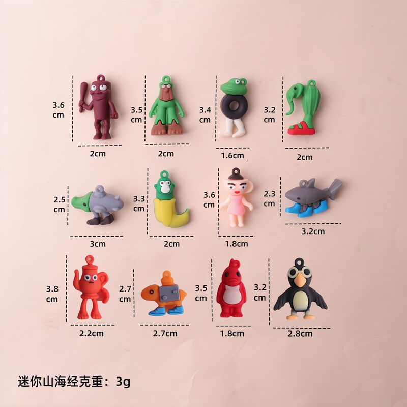 卡通公仔钥匙扣蛋仔派对三丽鸥pvc小礼品挂件盲盒配件DIY公仔|undefined
