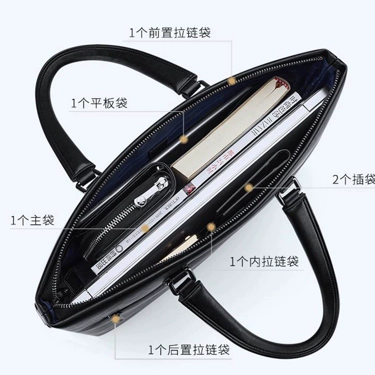 Capacious laptop, through-shoulder bag, business version, wholesale