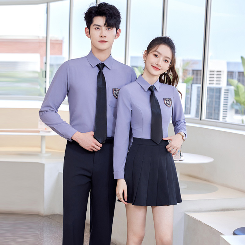 Men's and Women's Professional Workwear Shirt suit Bar ktv Internet Cafe Chess and Cards E-Sports Front Desk Attendant Work Clothes Shirt