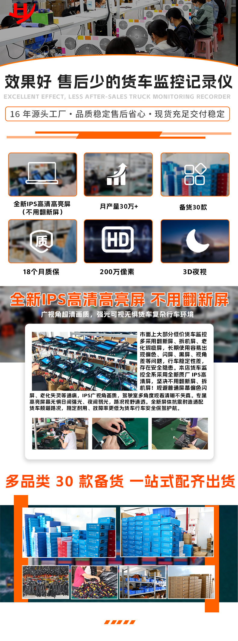 Forklift Bus Large Truck Monitoring System 10inch Display Four-Way Camera High-Definition Driving Recorder