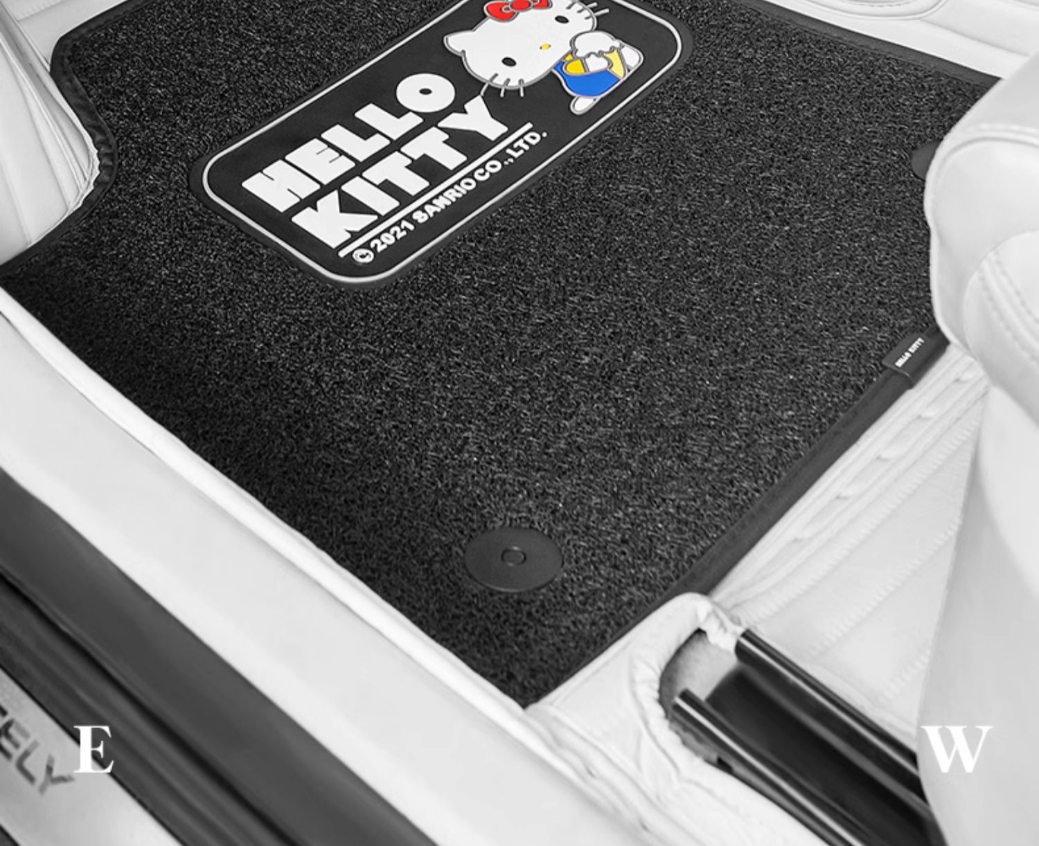 Hellokitty Car Floor Mats, Fully Enclosed, Designed for Women's Cars, Anti-Dirt, Cute Interior, Pink Driver's Seat Mat