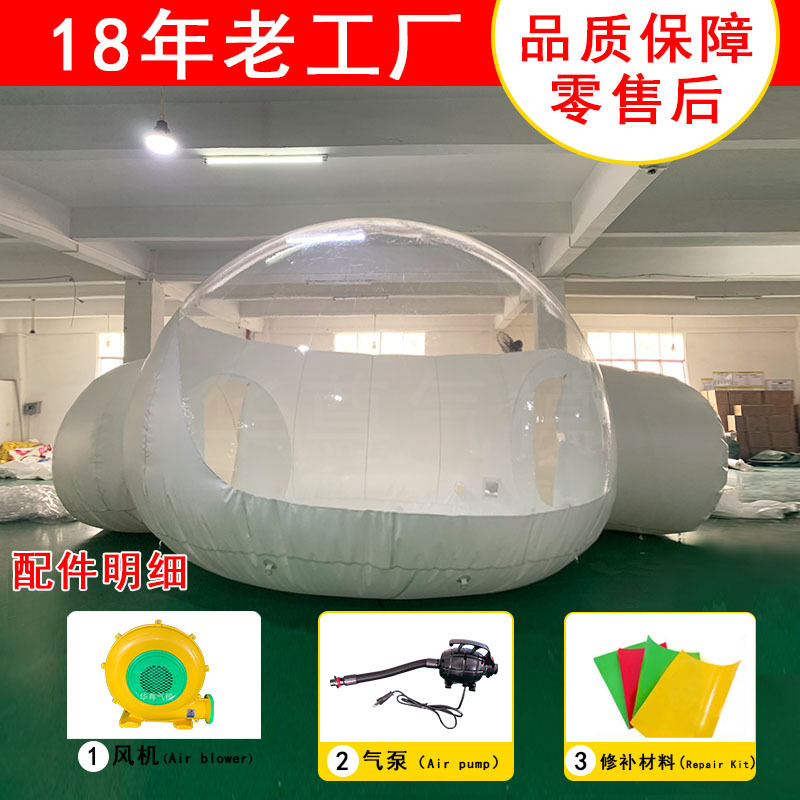 Casa Burbuja Inflable Transparente con Diseño de Cielo Estrellado, Impermeable, para Exposiciones, Campamentos al Aire Libre, Fiestas, Trampolín