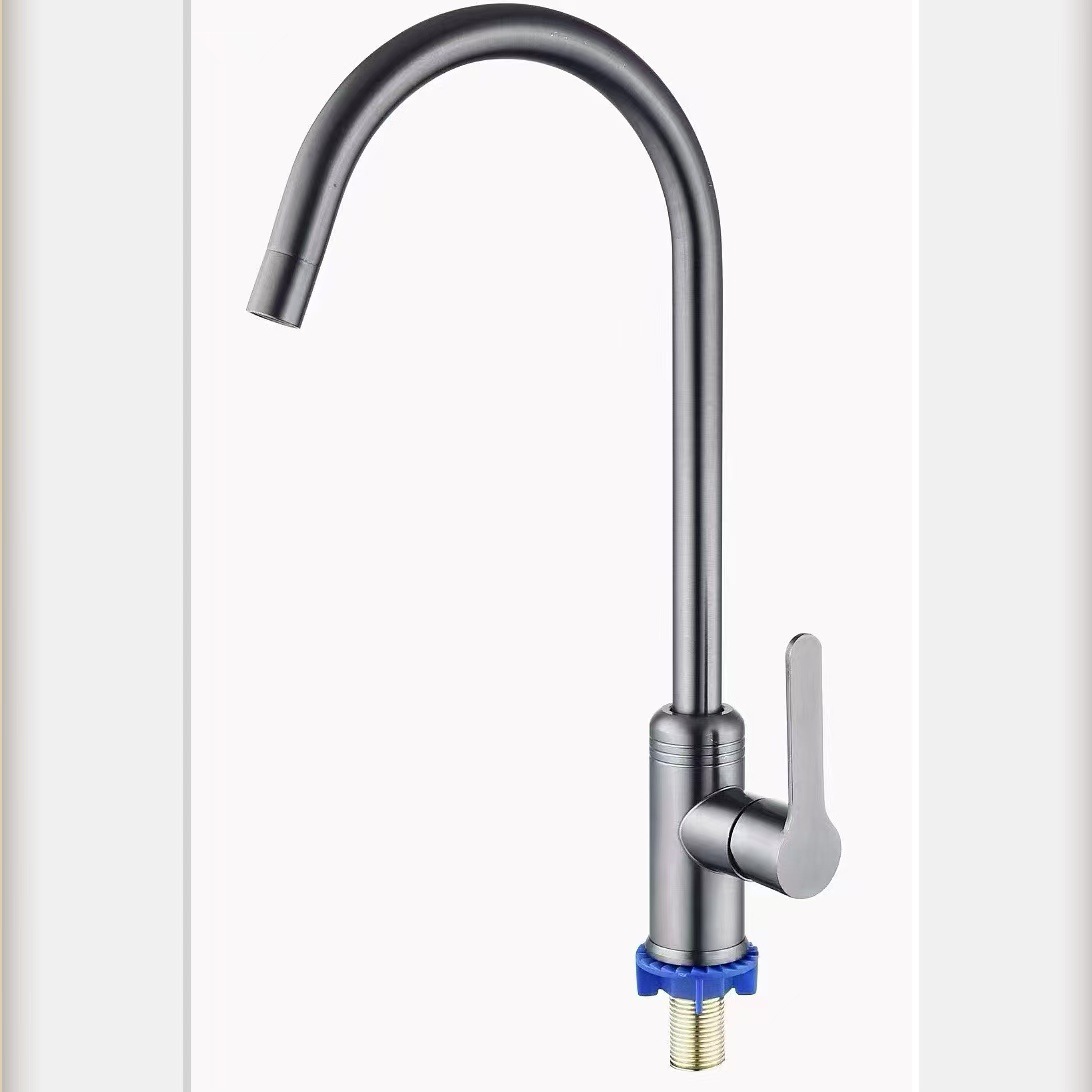 Southeast Asian single cold water kitchen sink, balcony laundry sink faucet, household rotatable single cold faucet, stainless steel undefined
