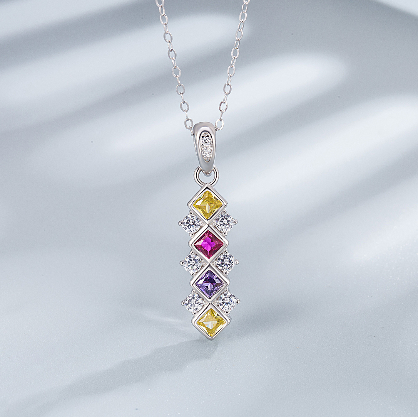 2g Weight Jewelry Set Classification Earrings + Necklace Quantity Weekend, Daily Occasion 925 Sterling Silver Material Geometric Pattern Women's Gender Simple Style, Classic Style Style 925 Sterling Silver Jewelry Suit Exquisite Diamond-Shaped Light Luxury Necklace Earrings Jewelry Set 2