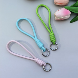 Manufacturer's Hot-Selling New Mobile Phone Lanyard Universal Polyester Short Braided Small Rope Multi-Color Optional Wear-Resistant Hand Rope Chain
