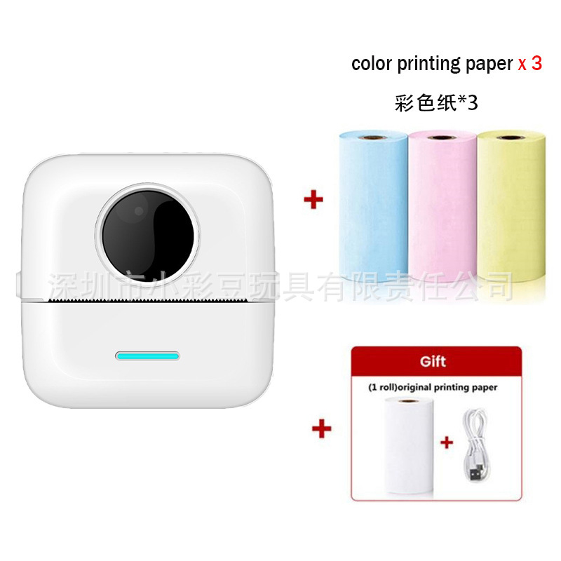 X5 흰색-영어 버전 [감열지 1롤 + 컬러지 3롤]