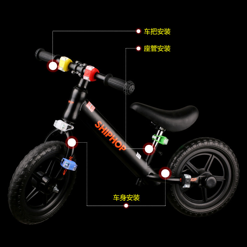 卸売り自転車六代両眼カエルランプLEDフラッシュ夜は警告灯スケートボードランプ屋外の検索マークに乗る|undefined