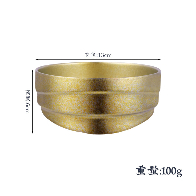 풍윤 순수 티타늄 그릇-골드