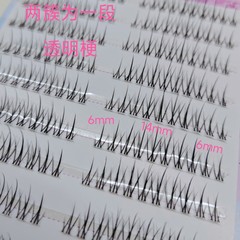 新しいアップグレード10列の双先の小さい炎の清新な仙子のお母さんの生感の自然な段階の透明な茎の上のまつげの化粧師