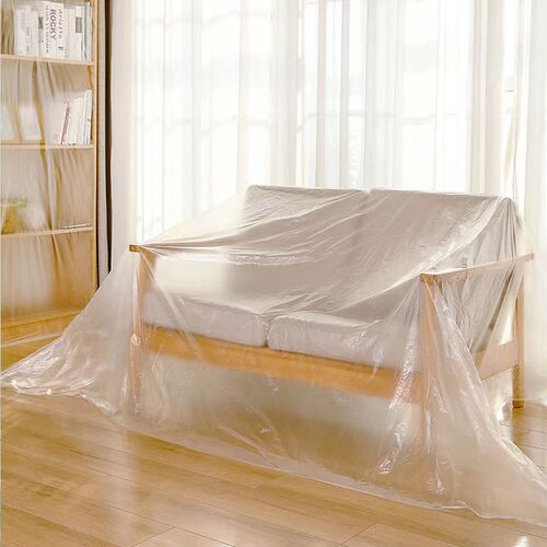 Dust cover for student dormitory upper bunk during holidays, single-use protective plastic film to prevent dust