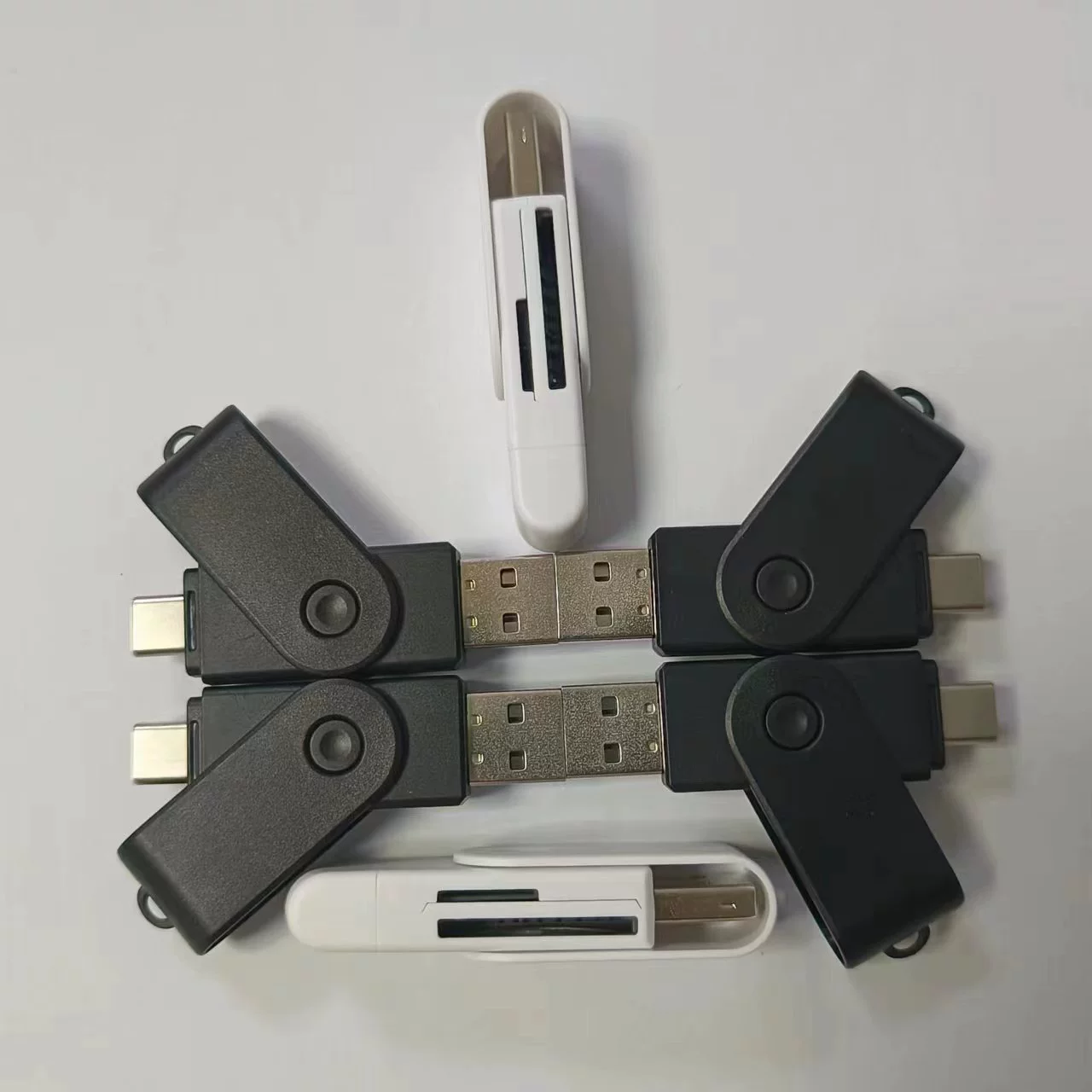 Прямые продажи с завода вращающийся USB/Type-C двухв‑ичный SD/TF картридер компьютер/мобильный телефон двойного использования многофункциональный