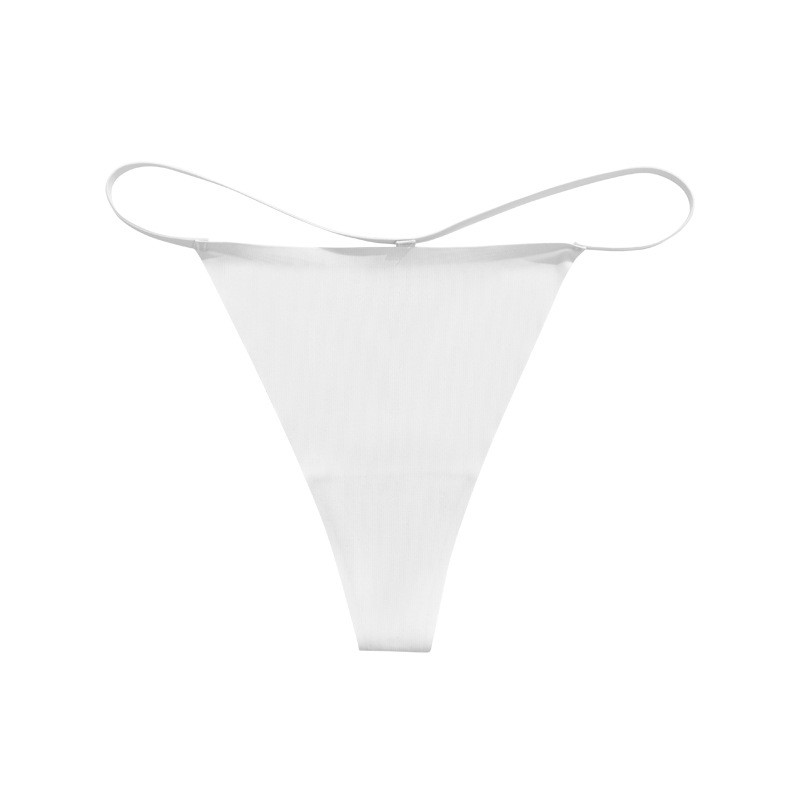 Europa y América Amazon damas de cintura baja sexy invisibles pantalones transpirables cinturón delgado una pieza de seda de hielo sin marcas pantalones al por mayor