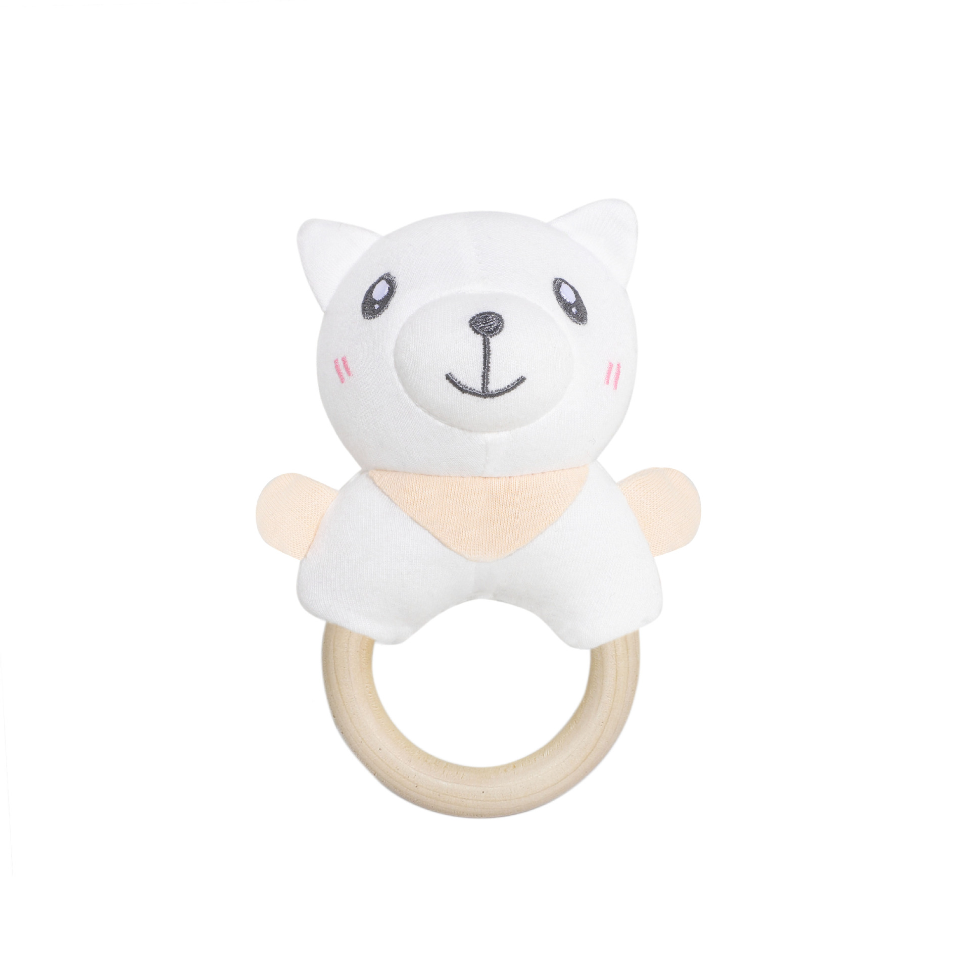Anillo de mano de madera de oso polar