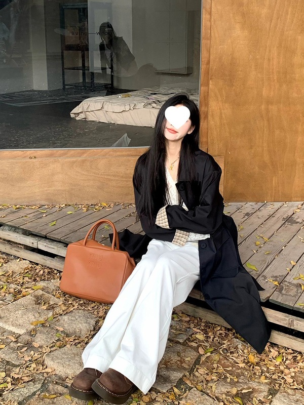 橘子树在哪儿白色工装阔腿牛仔裤女秋季高腰显瘦直筒拖地百搭裤子|undefined