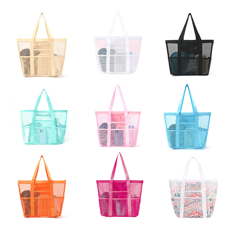 沙滩包大容量玩具网眼游泳包多功能旅行手提单肩袋泳衣收纳包透明