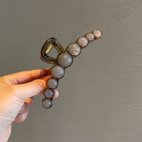 14CM Extra Large Shark Clip Hairpin with Ink Wash Pattern Round Hairpin, Korean Style INS Wind Simple Hairpin Accessory