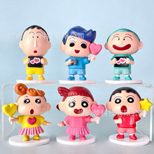 包邮小新手办应援小新6款小爱小葵风间人物手办扭蛋玩具摆件