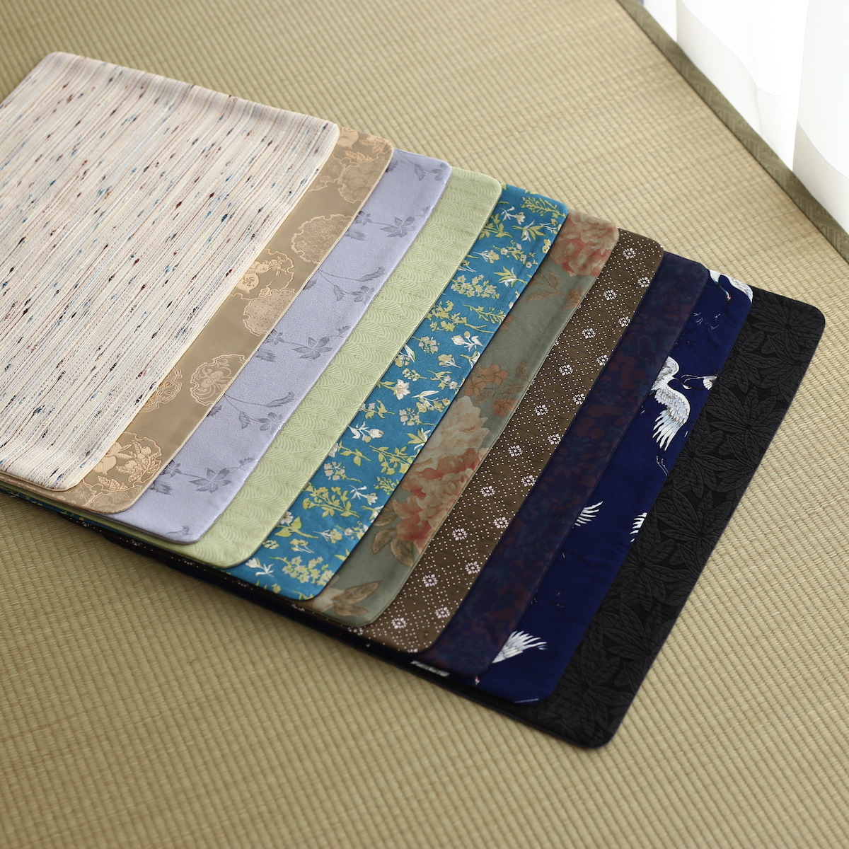 30*43 embroidered jacquard fresh Chinese style imitation fragrant cloud yarn tea mat coaster table flag placemat storage dustproof mat