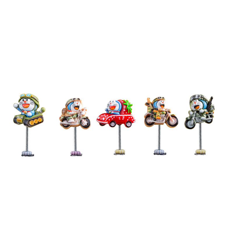 Ciclismo super lindo adornos de automóviles azul gordo pequeño dibujo animado consola central de navegación adornos de pantalla de cabezal sacuda