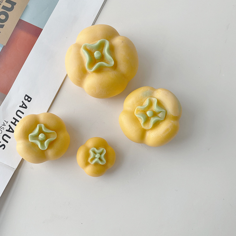 Tridimensional caqui chocolate molde de silicona DIY mousse pastel de jabón hecho a mano epoxi aromaterapia vela molde de yeso