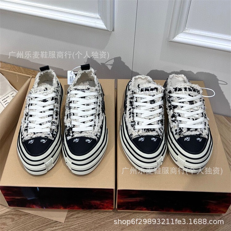 高品质带芯片火焰盒吴建豪同款休闲帆布鞋天鹅之心羽毛亮片乞丐鞋|undefined