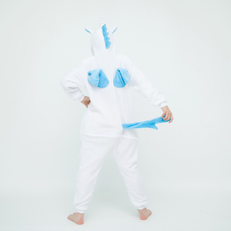 Otoño e Invierno niños y niñas de dibujos animados de animales de una sola pieza pijamas de franela Totoro Panda aseo ropa para el hogar lote mixto