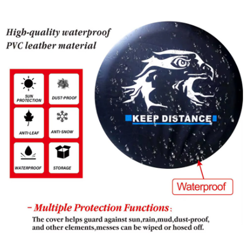 Car tire protective cover universal 14''-17PVC leather tire cover spare tire cover luggage bag soft protective bag