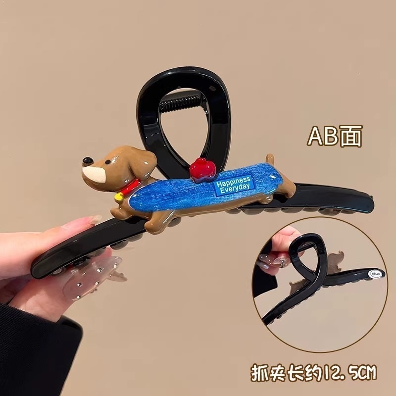 2026 nuevo clip de cabello ondulado clip de cabello de tiburón grande clip de cabello de mujer detrás de la cabeza de alta sensación clip de cabello accesorios para el cabello