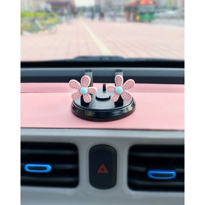 Supplies In-Car Central Control Instrument | Car phone holder - sitting-mobile-phone-bracket-powder-five-petal-flower