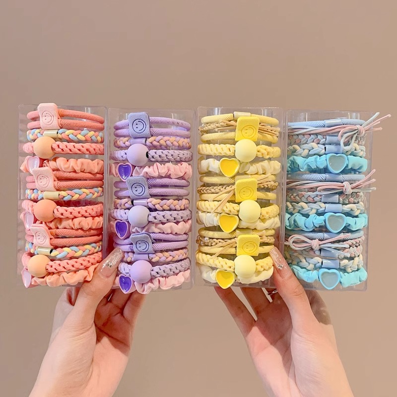 Anillo de cabello de color para niños de alta elasticidad y correa de goma duradera para niñas atadas cuerdas de cabello para niñas no lastimas adornos de cabello para cabello