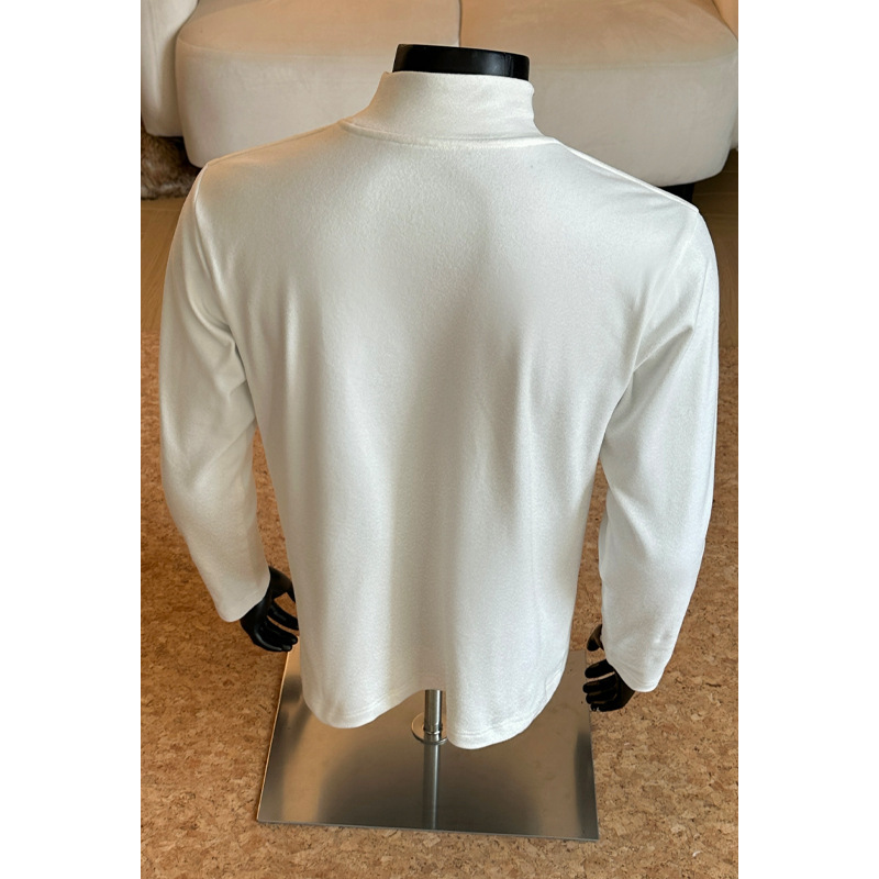 Half-high Collar Double-sided Thermal Long-sleeve T-shirt For Men, Autumn And Winter American-style Cleanfit Base Layer_voghion.com