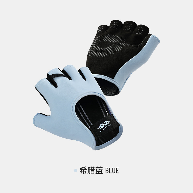 Guantes deportivos para ciclismo al aire libre para mujer, equipo de entrenamiento de yoga para bicicleta, guantes de medio dedo de silicona antideslizantes y con absorción de impactos para fitness para hombres