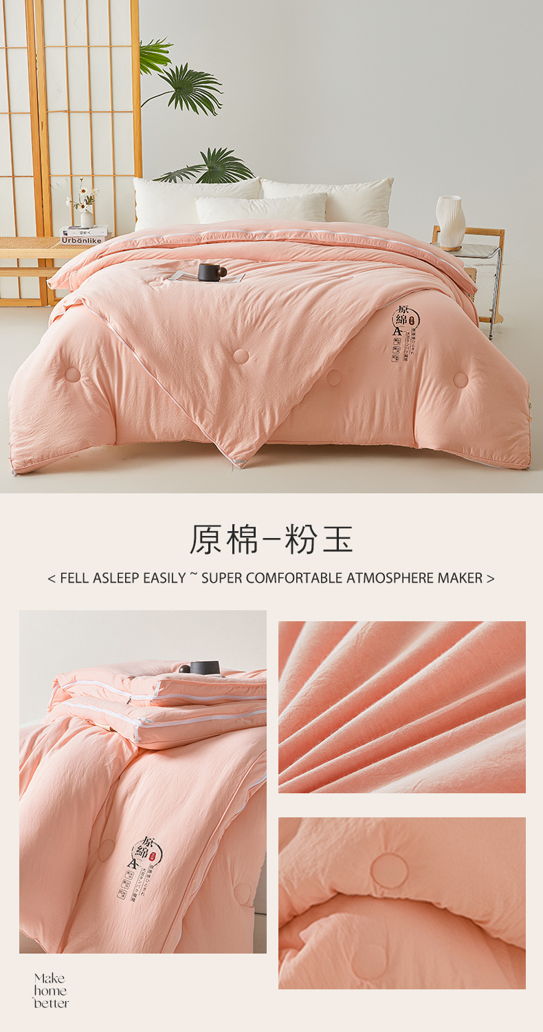 Class A Comforter Soybean Fiber Quilt Spring Autumn 2-in-1 Mother-Child Duvet Student Dormitory Single Person Thickened Winter Quilt Core