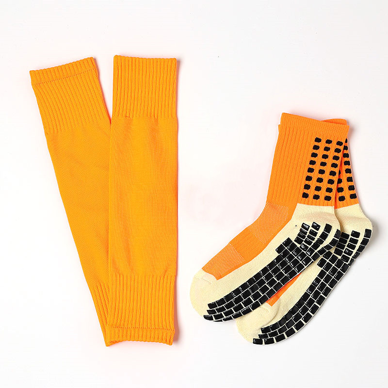 Soccer socks thickened mid tube non slip point rubber socks leggings set soccer grip socks set_voghion.com