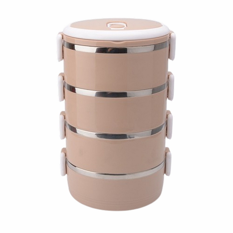 Fiambrera de aislamiento para estudiantes de acero inoxidable, lonchera para trabajadores de oficina, comedores de doble capa multicapa, utensilios para cocinar, lonchera transfronteriza