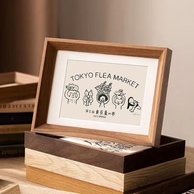 Wooden High-End Photo Frame Table Photo Mounting 66778810 10inch A4 Photo Frame Calligraphy Picture Frame Wall Hanging