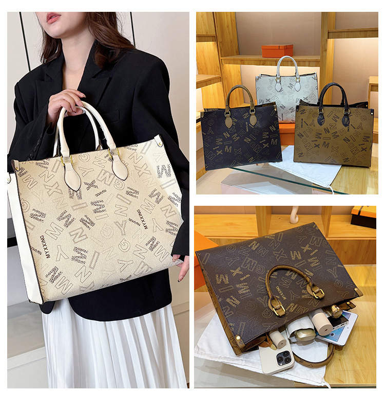 Retro Women's Tote Bag Large Capacity Pu Leather Shoulder Handbag_voghion.com