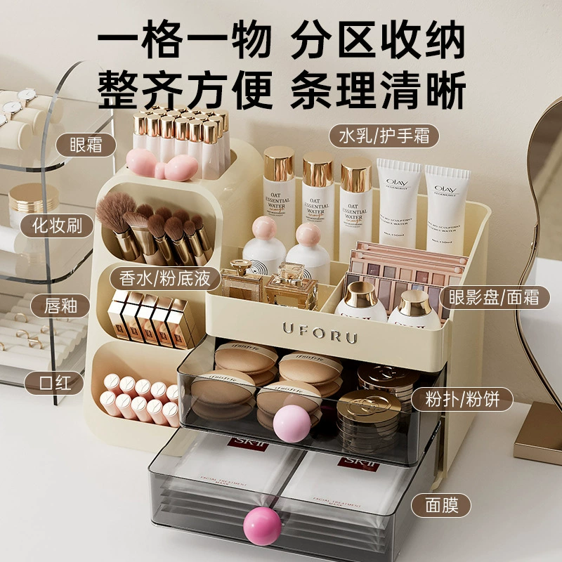 Transparent big storage box, universal makeup box, storage system