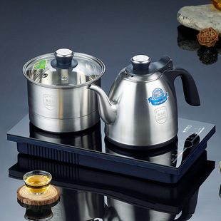 Q73 Electric Kettle Tea Art Stove with Automatic Water Supply at the Bottom, 304 Stainless Steel Kettle for Home Use, Insulated Tea Set