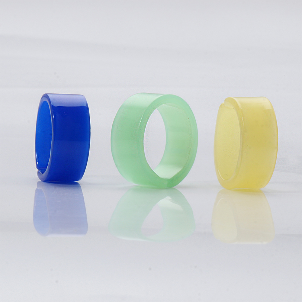 Simple Style Fashion Acrylic Resin Retro Ring Set display picture 8