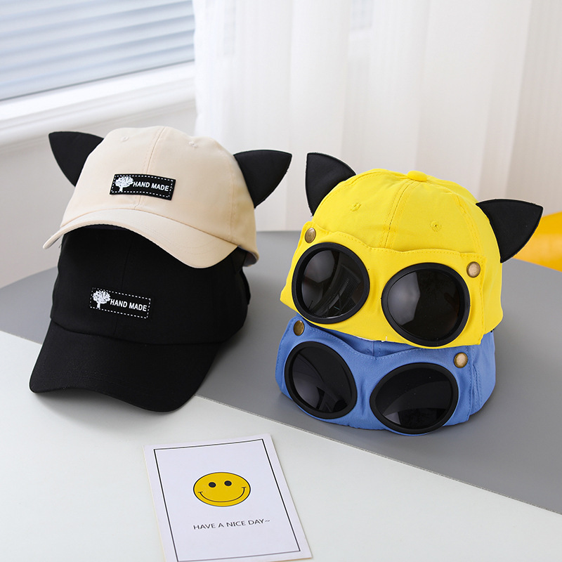 Cappellino baseball aviatore con orecchie di gatto per ragazze_voghion.com