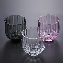 办公室高硼硅玻璃品茗杯家用功夫茶具红茶绿茶分茶器莲花个人品杯