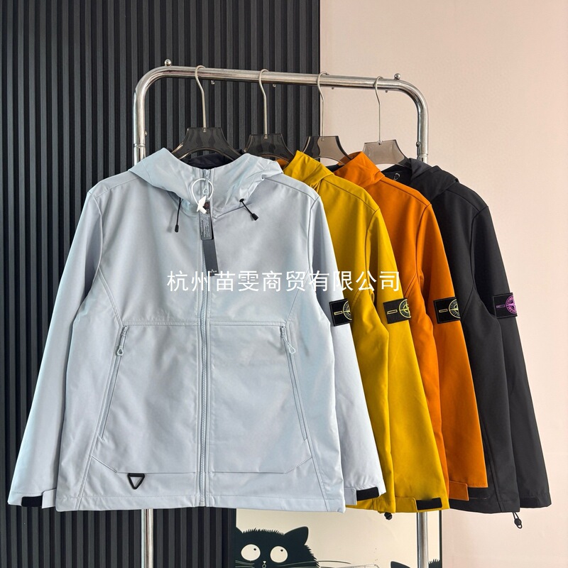 Cross-Border Stone Outdoor Weatherproof Island-Style Multi-Zip Softshell Jacket Coat Dropshipping