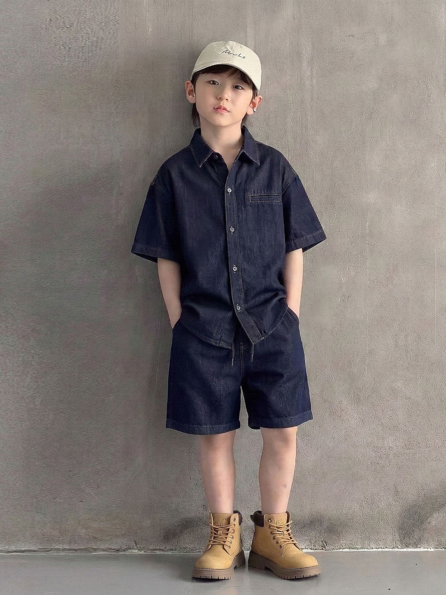 Summer denim skirt for boys