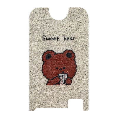 Suitable for small Fanta electric Electric vehicle foot mat - milk-tea-bear-table-bell-small-fanta